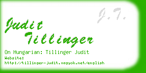 judit tillinger business card